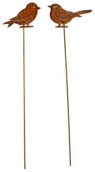 2er Set Liebliche Gartenstecker Vogel - Gartendekoration